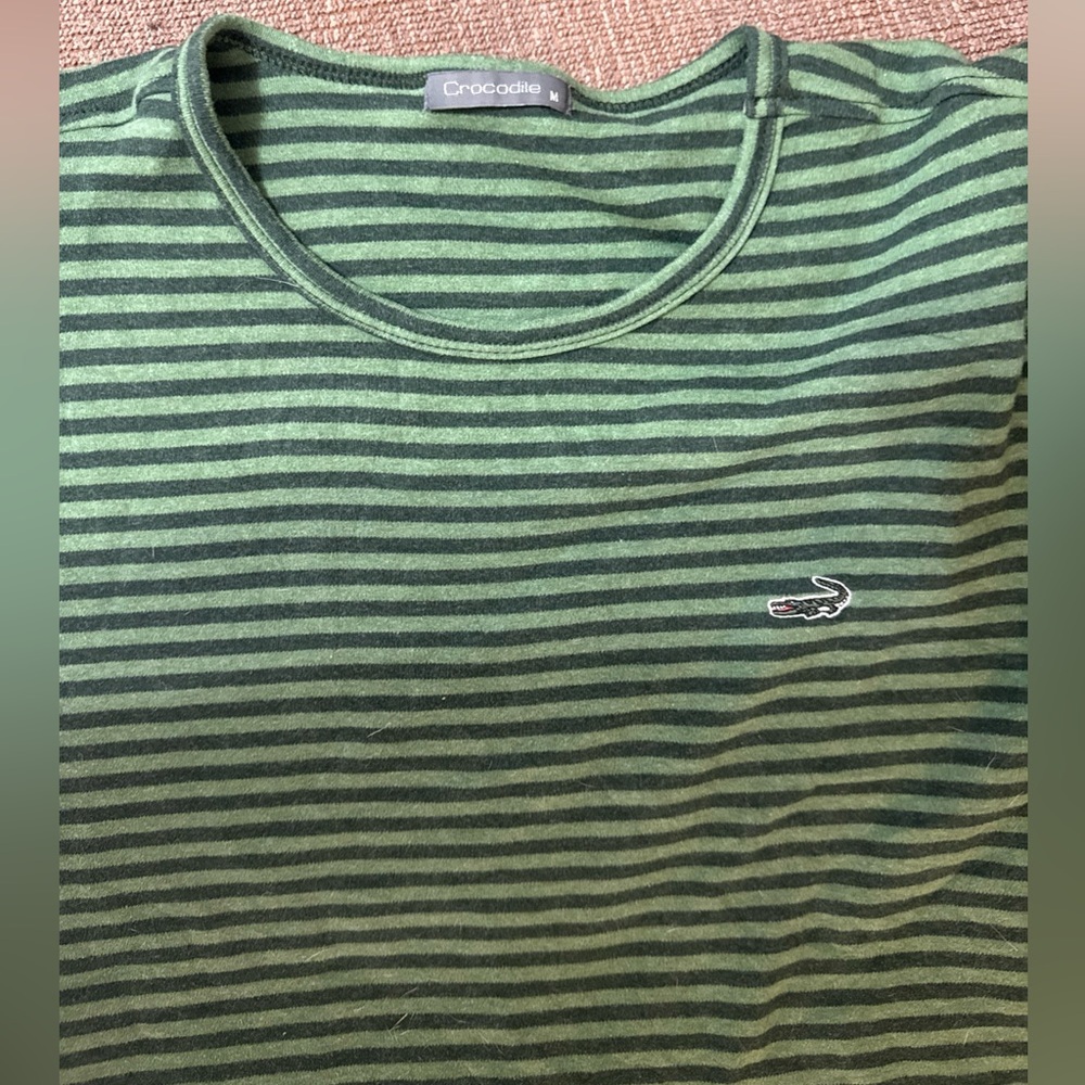 Men's Green Striped Shirt
